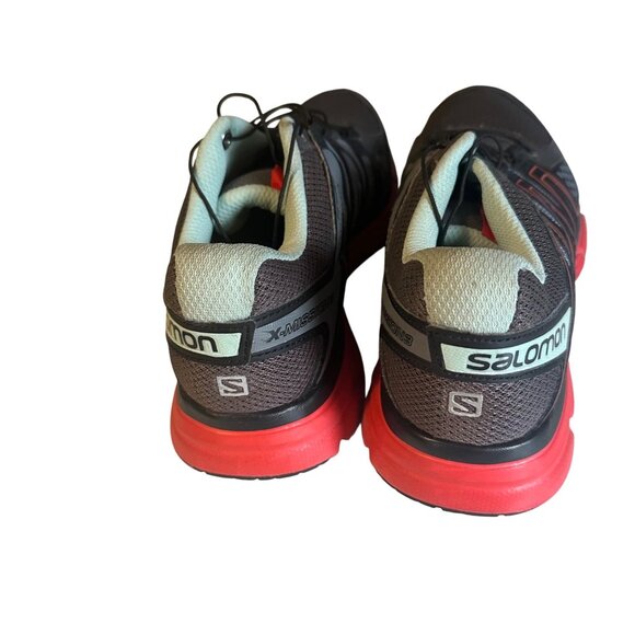 Salomon gray blue and red sneakers size 8 - Picture 7 of 9